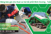 Bảng báo giá cho thuê xe hút bể phốt Bình Dương