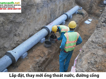 Bảng báo giá lắp đặt, thay mới ống thoát nước, đường cống