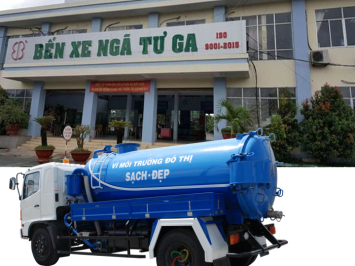Rút hầm cầu bồn cầu tại bến xe Ngã Tư Ga