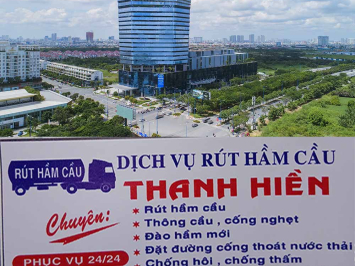 Rút hầm cầu tại tòa nhà văn phòng quận 2