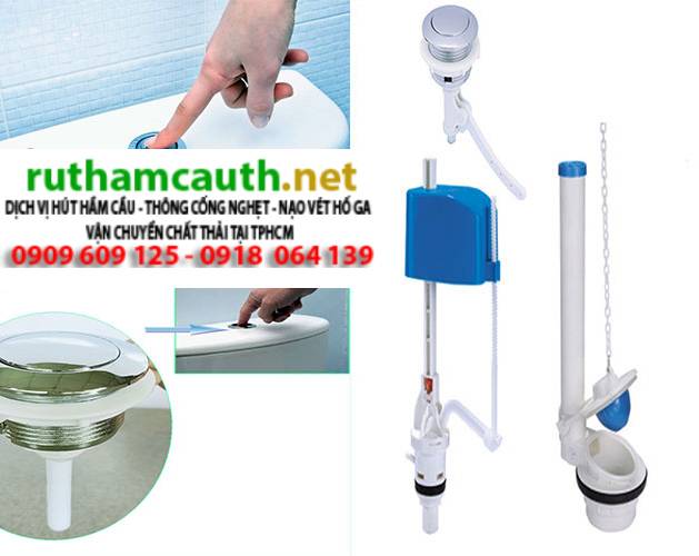 Cách thay bộ xả bồn cầu tay gạt và nút nhấn đơn giản