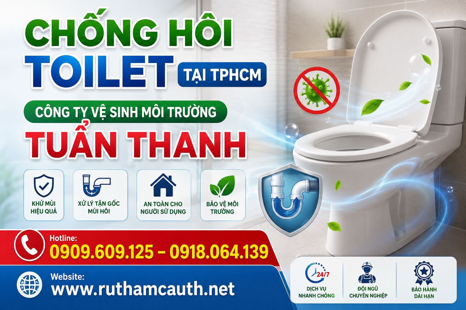 Chống hôi toilet tại Tphcm