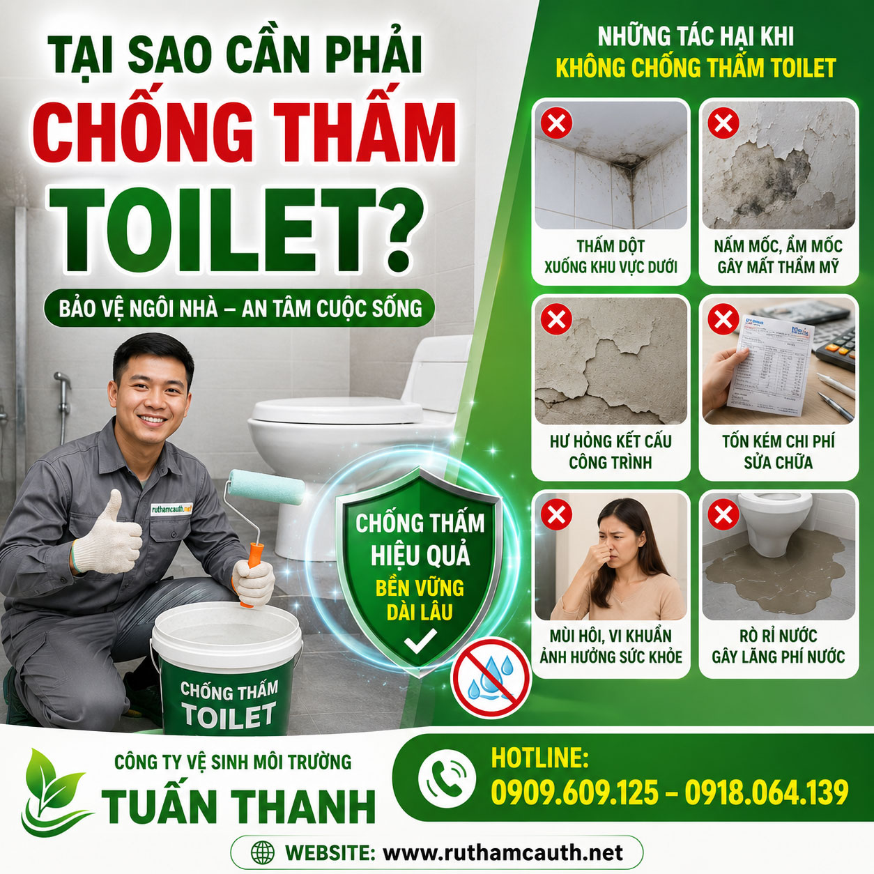 Tại Sao Cần Phải Chống Thấm Toilet?