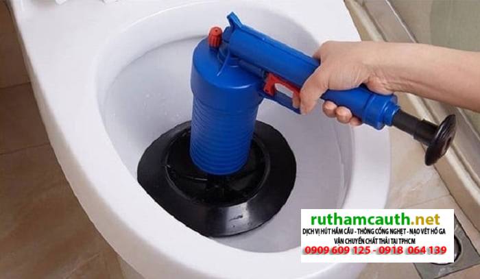 Dụng Cụ Thông Tắc Bồn Cầu Bằng Khí Nén Phổ Biến