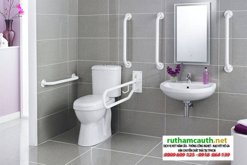 Kích thước nhà vệ sinh tiêu chuẩn cho người khuyết tật