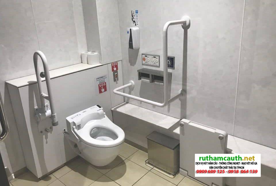 Kích thước nhà vệ sinh tiêu chuẩn cho người khuyết tật