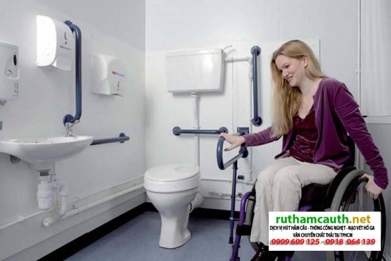 Kích thước nhà vệ sinh tiêu chuẩn cho người khuyết tật