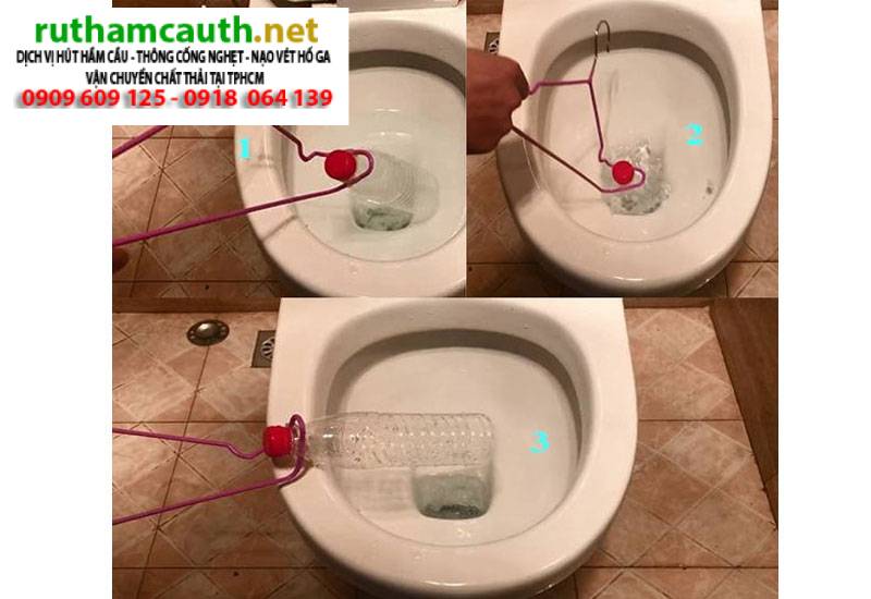 Làm rơi đồ nhựa xuống bồn cầu, xử lý nhanh trong 1 phút