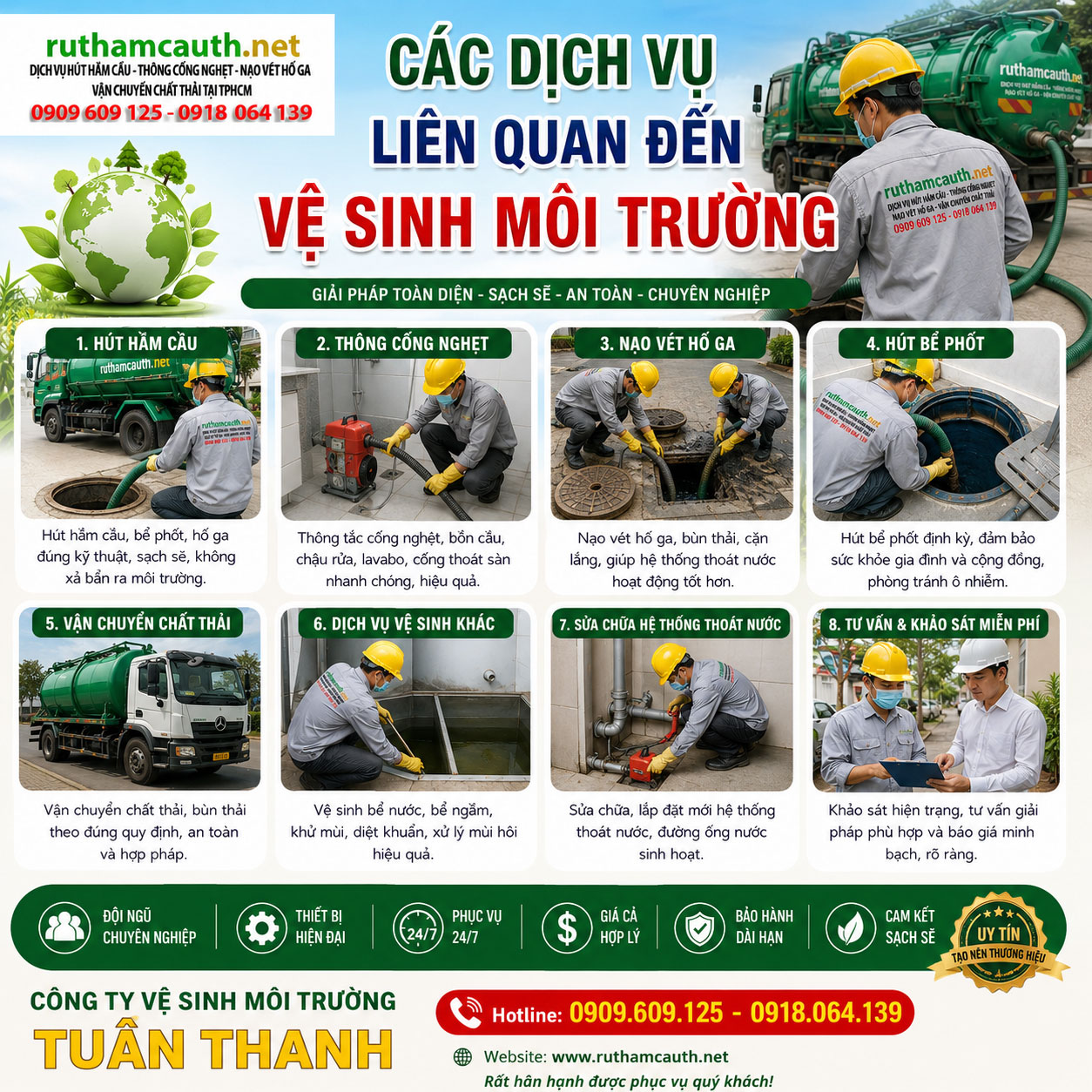 Các Dịch Vụ Liên Quan Đến Vệ Sinh Môi Trường