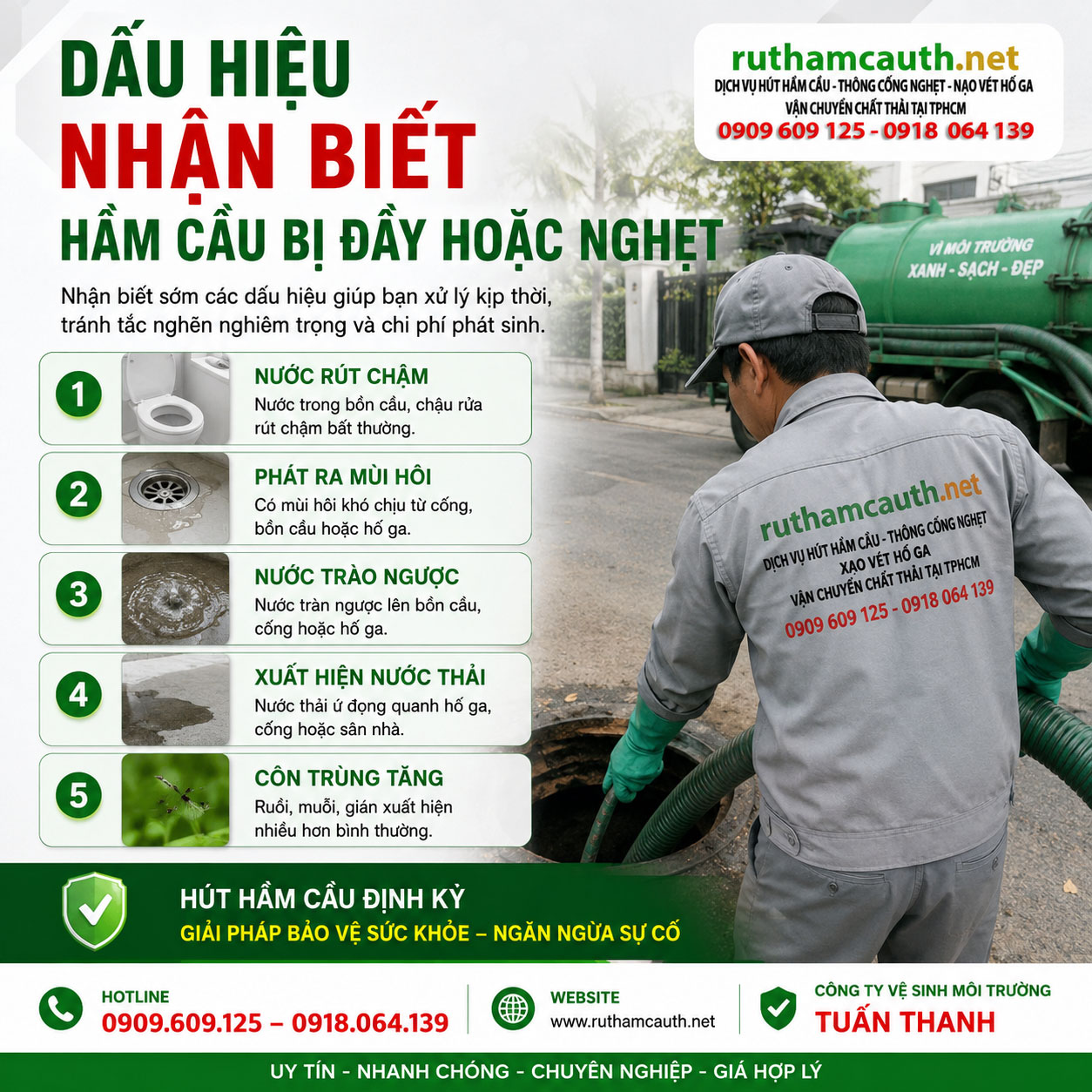 Những Dấu Hiệu Cho Thấy Hầm Cầu Cần Được Rút