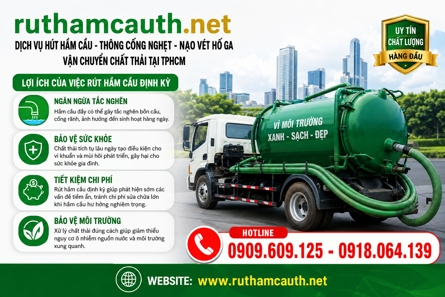 Lợi Ích Của Việc Rút Hầm Cầu Định Kỳ