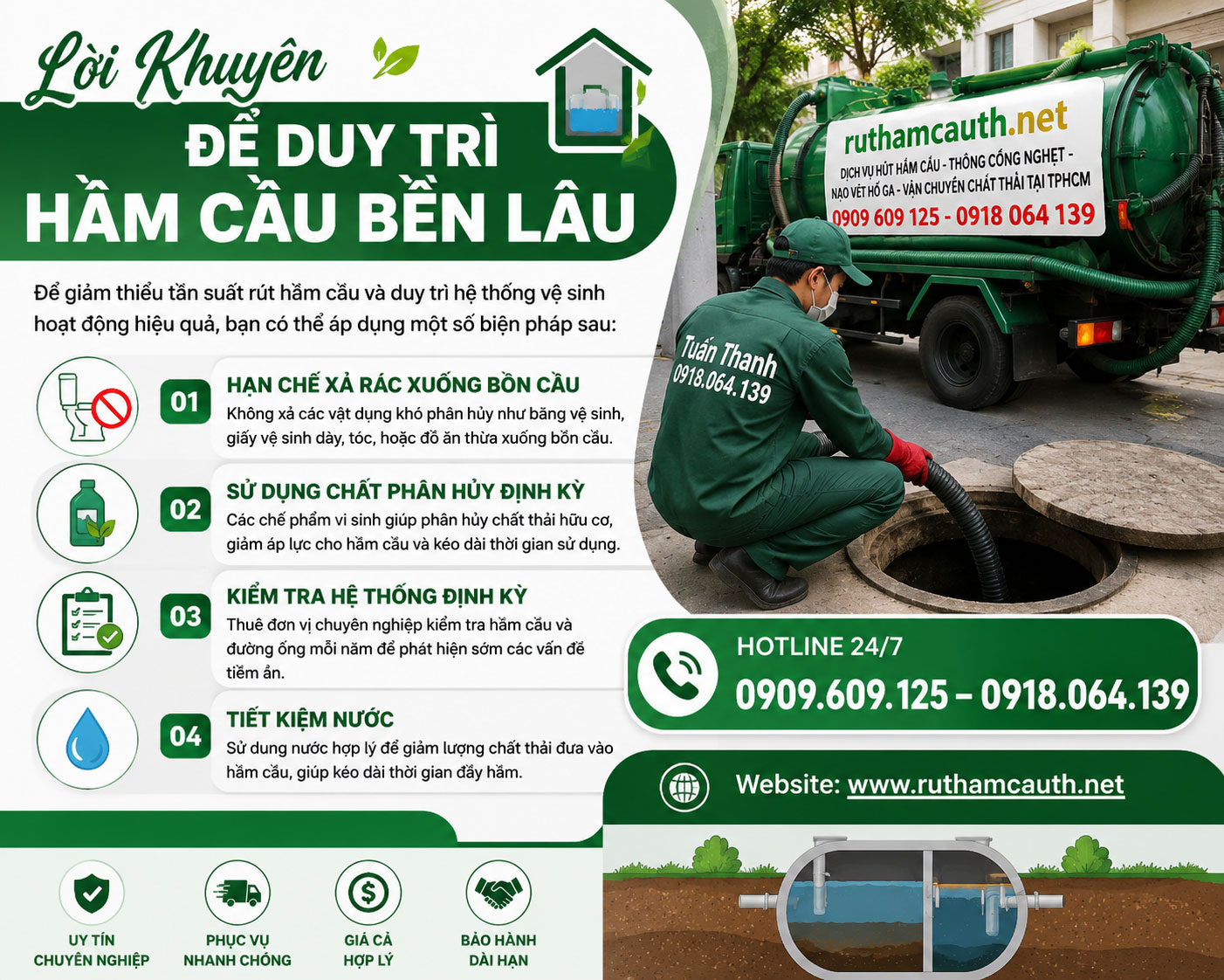 Lời Khuyên Để Duy Trì Hầm Cầu Bền Lâu