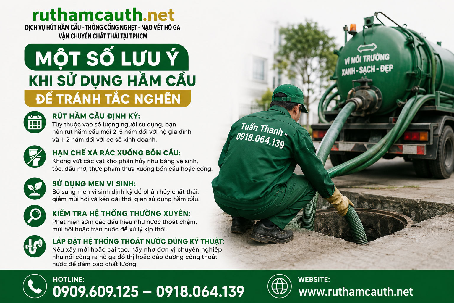 Một Số Lưu Ý Khi Sử Dụng Hầm Cầu Để Tránh Tắc Nghẽn