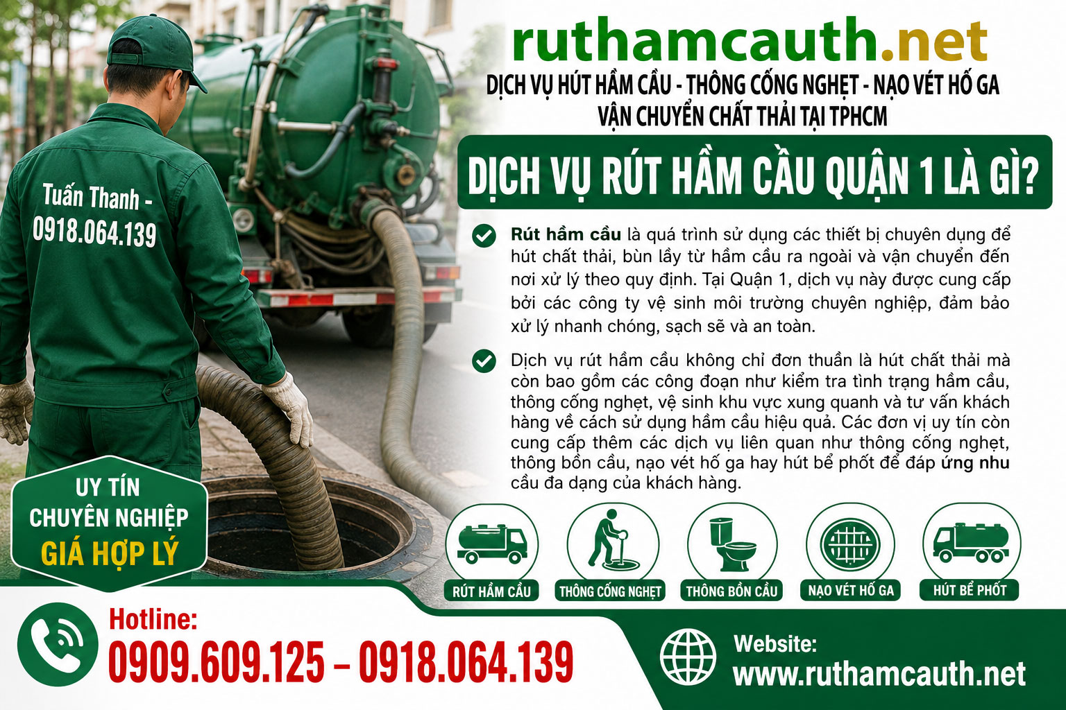 Dịch Vụ Rút Hầm Cầu Quận 1 Là Gì?