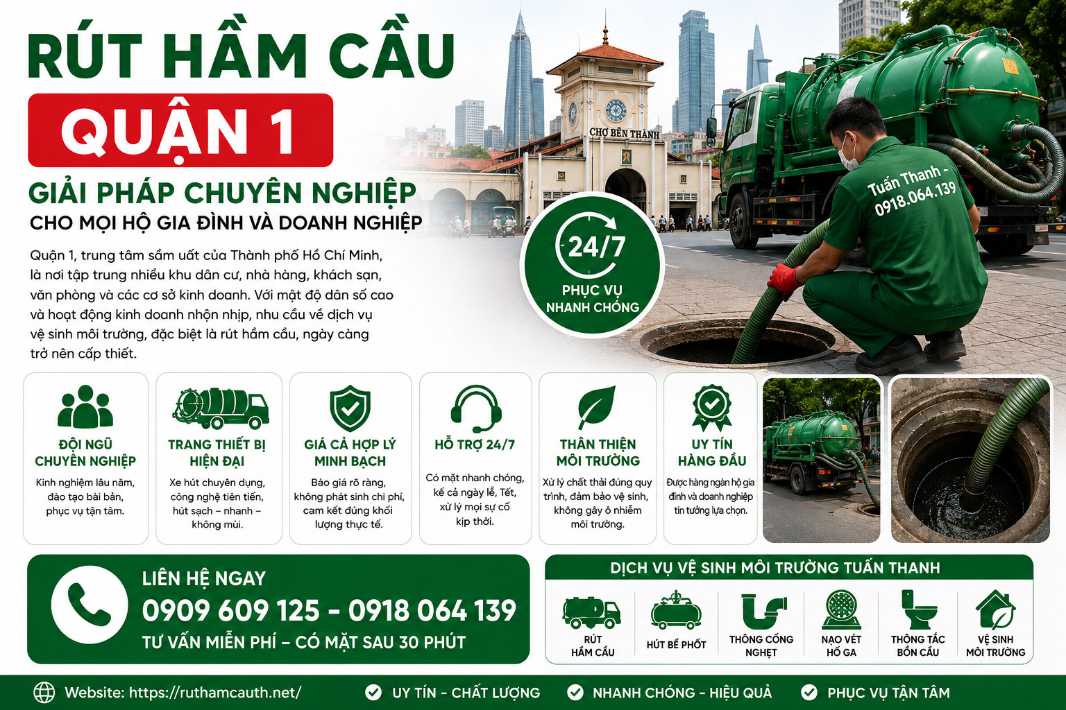 Rút Hầm Cầu Quận 1: Giải Pháp Chuyên Nghiệp Cho Mọi Hộ Gia Đình và Doanh Nghiệp
