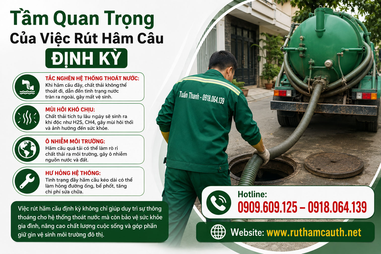 Tầm Quan Trọng Của Việc Rút Hầm Cầu Định Kỳ