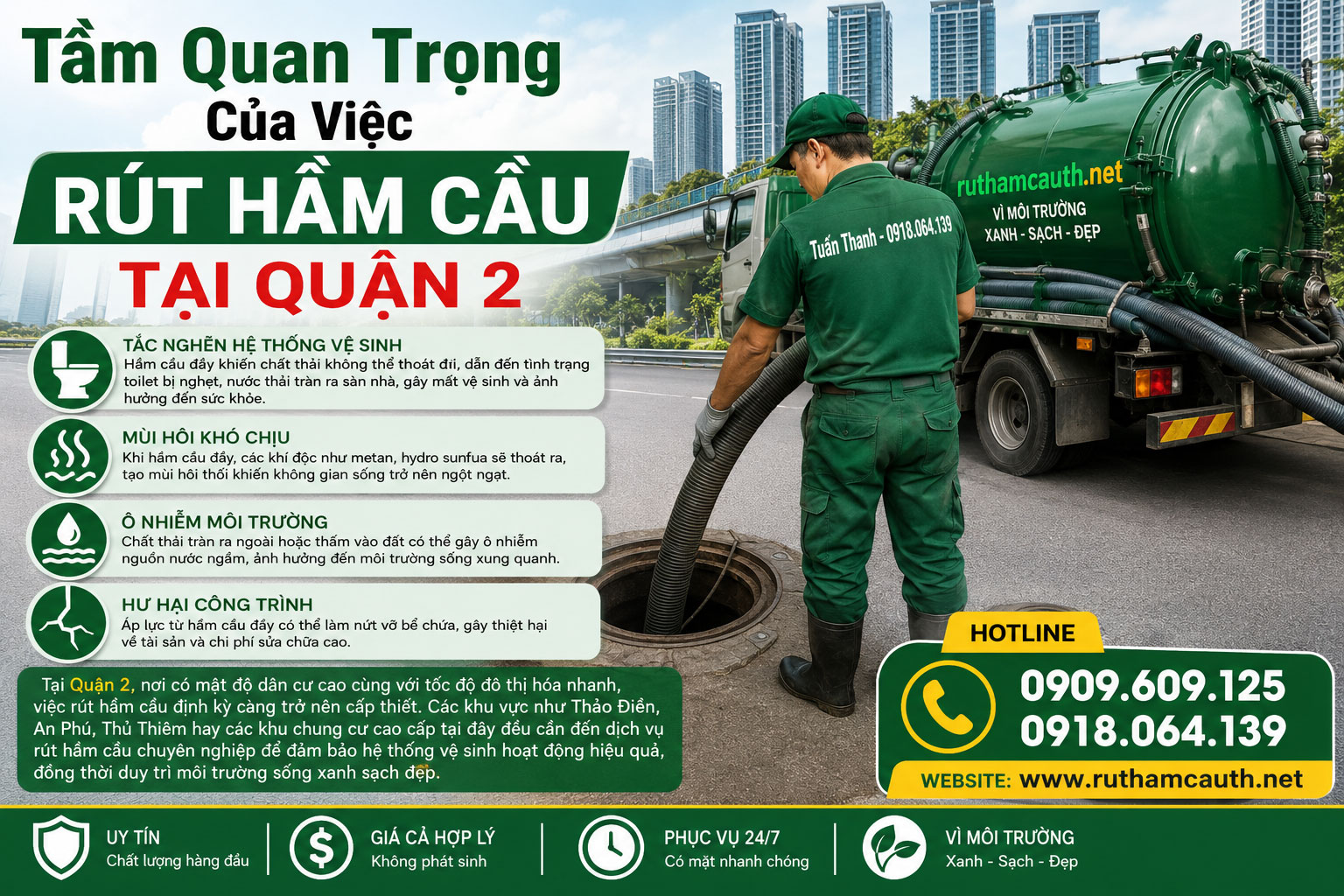 Tầm Quan Trọng Của Việc Rút Hầm Cầu Tại Quận 2