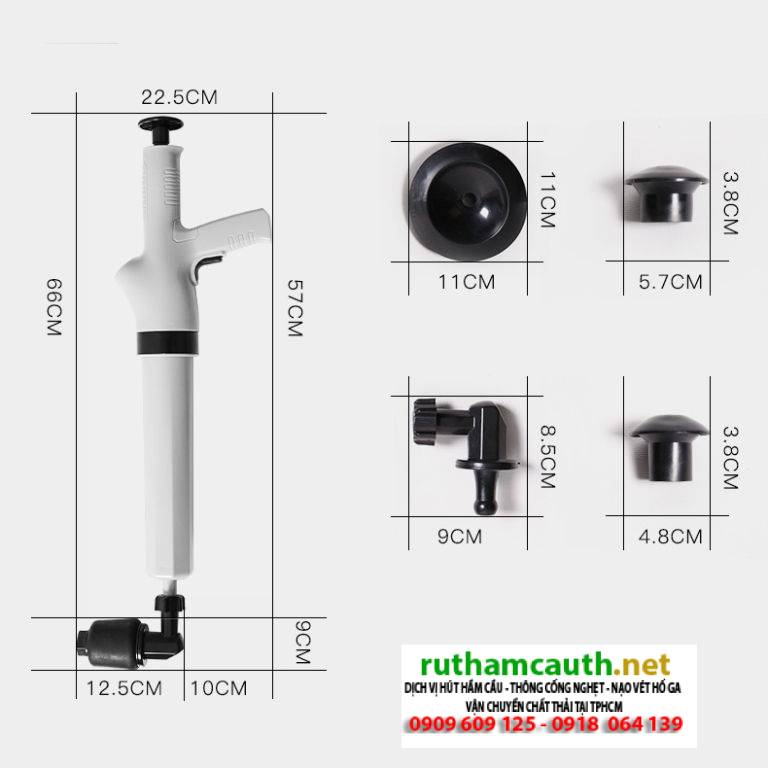 Cách Thông Cống Bằng Súng Thông Cống Nén Khí Đơn Giản Nhất