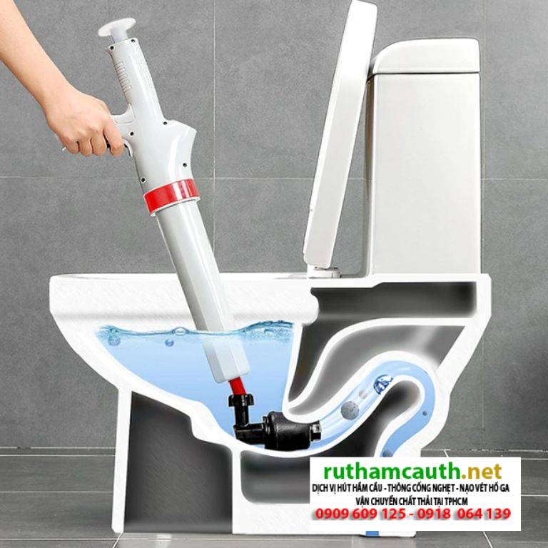 Cách Thông Cống Bằng Súng Thông Cống Nén Khí Đơn Giản Nhất