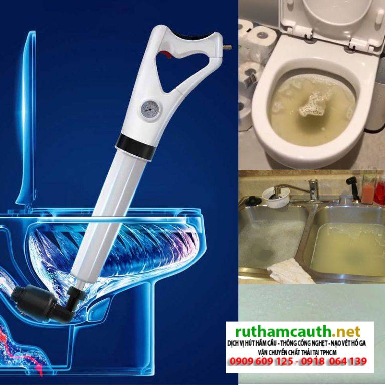 Cách Thông Cống Bằng Súng Thông Cống Nén Khí Đơn Giản Nhất