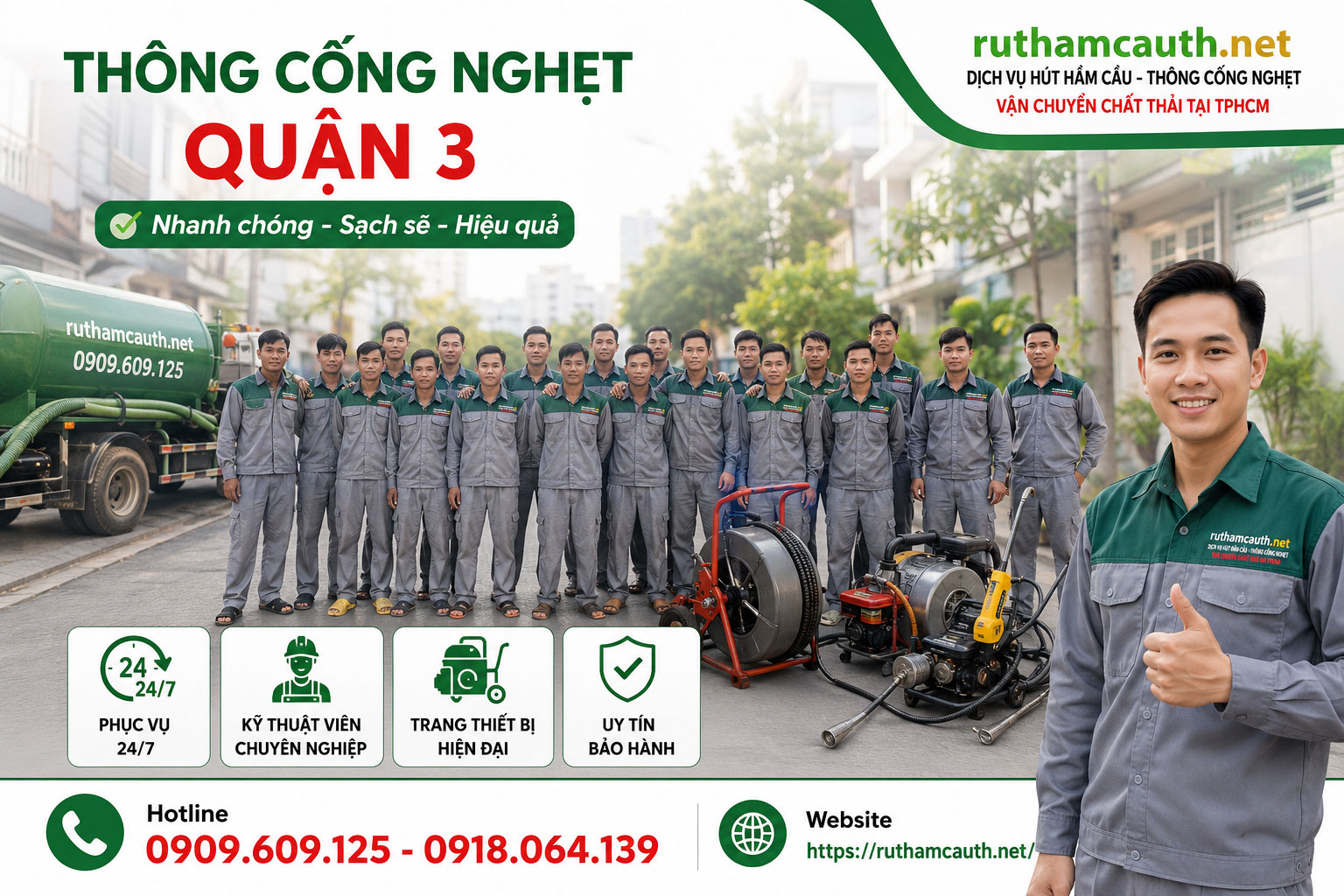 Dịch Vụ Thông Cống Nghẹt Quận 3 Của Tuấn Thanh