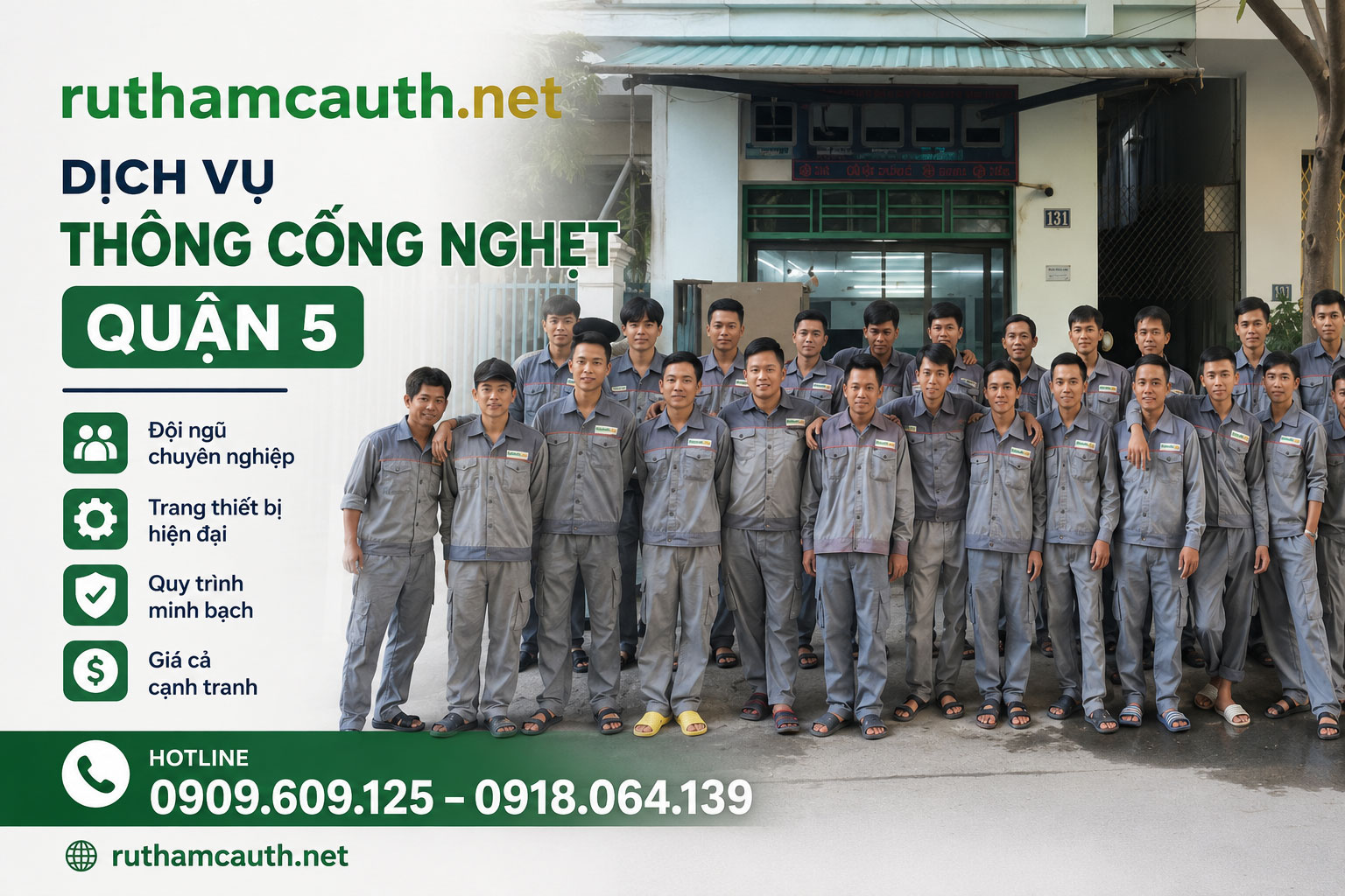 Thông Cống Nghẹt Quận 5 - Tuấn Thanh: Giải Pháp Nhanh Chóng, Hiệu Quả