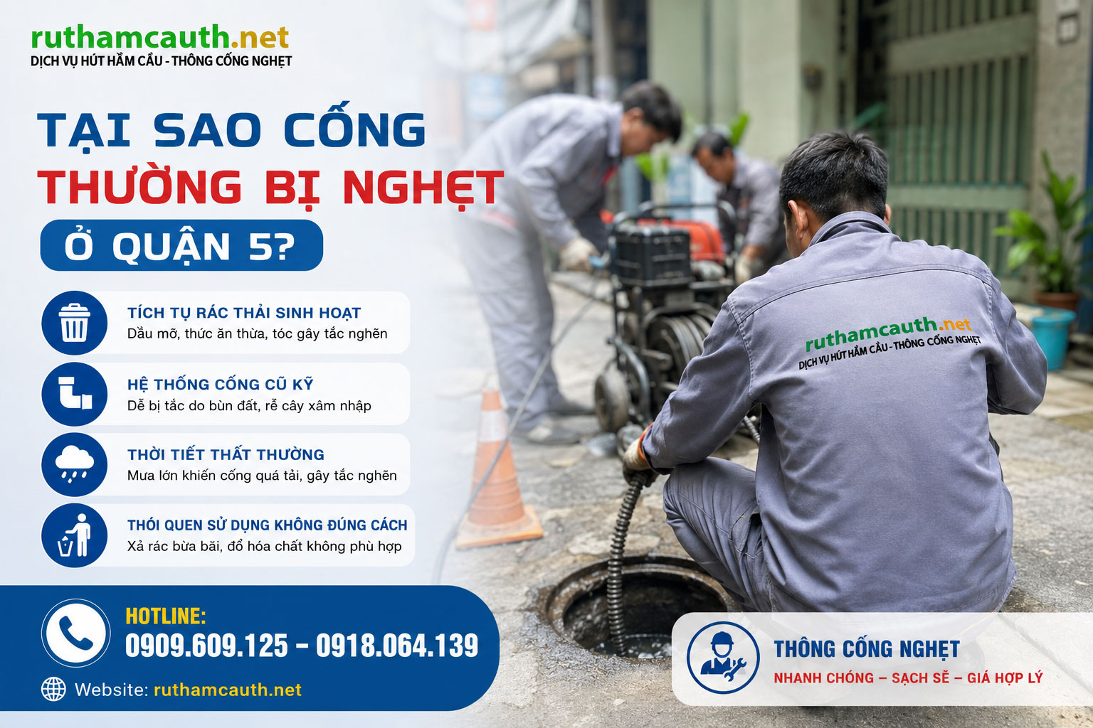 Tại Sao Cống Thường Bị Nghẹt Ở Quận 5?