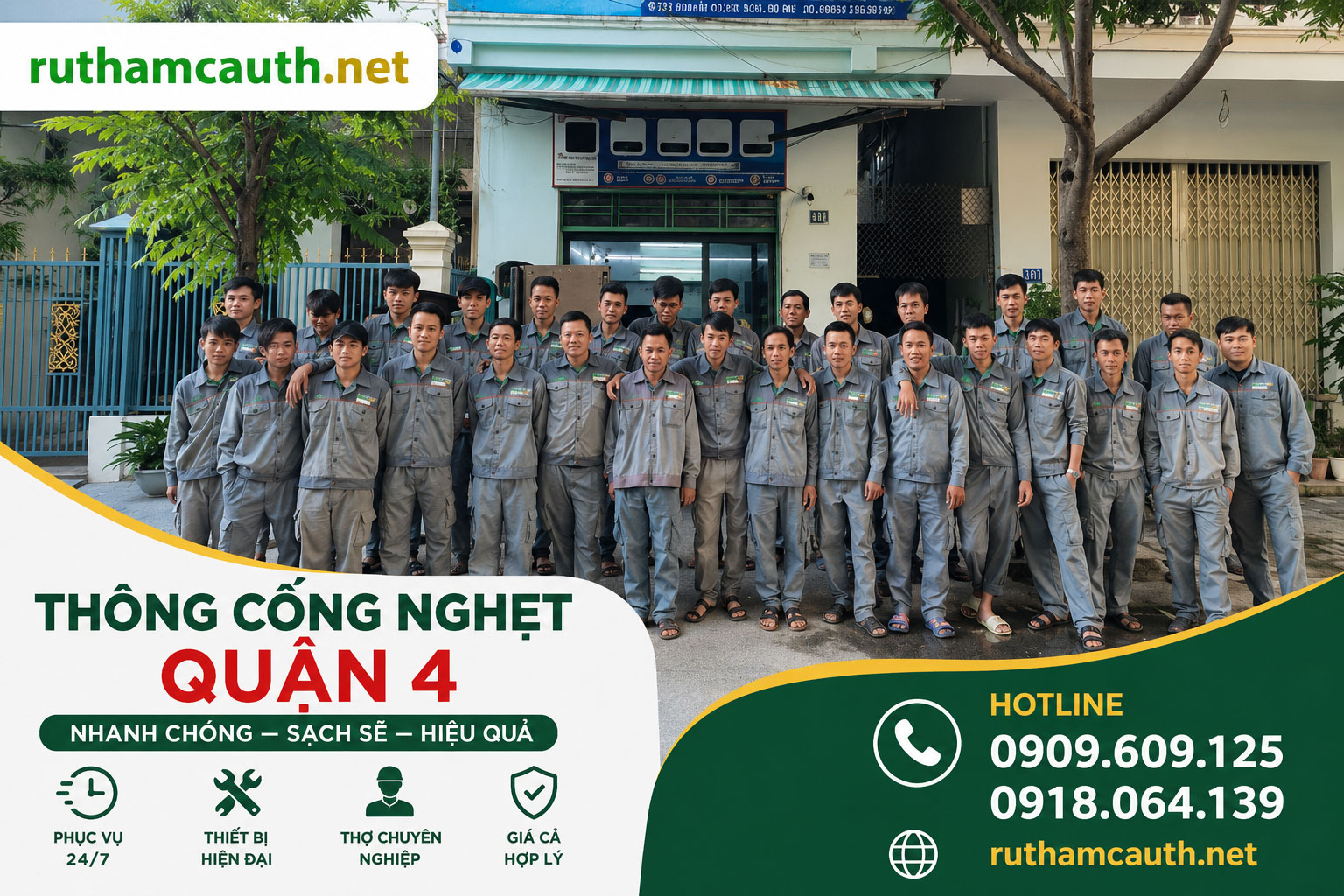 Thông Cống Nghẹt Quận 4 – Dịch Vụ Chuyên Nghiệp Từ Tuấn Thanh