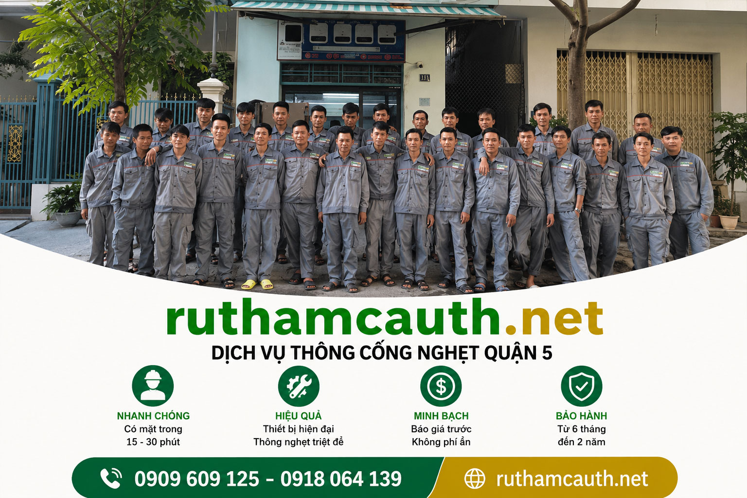 Dịch Vụ Thông Cống Nghẹt Quận 5 - Tuấn Thanh Có Gì Nổi Bật?
