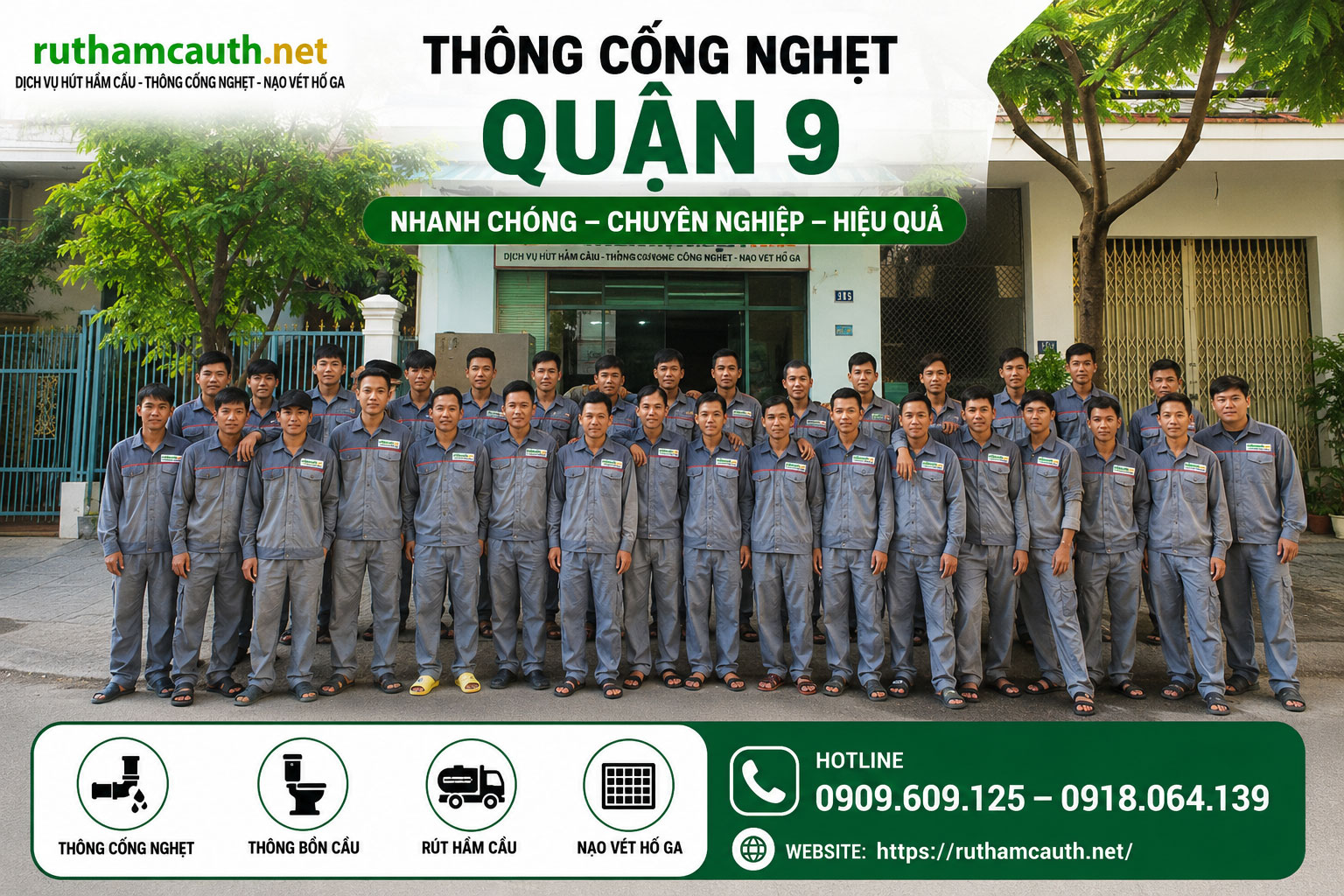 Thông Cống Nghẹt Quận 9 - Tuấn Thanh: Giải Pháp Chuyên Nghiệp, Nhanh Chóng, Hiệu Quả