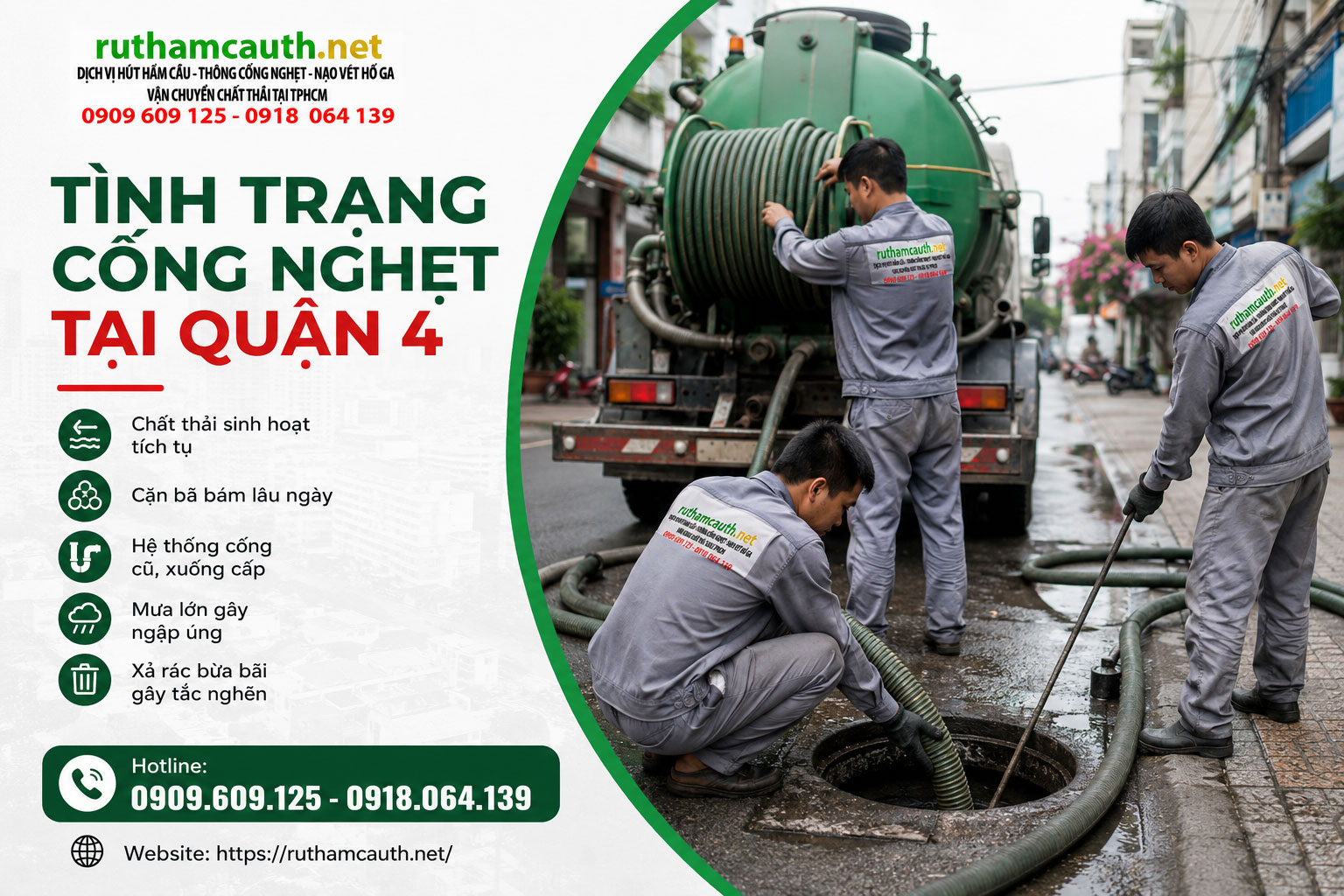 Tình Trạng Cống Nghẹt Tại Quận 4