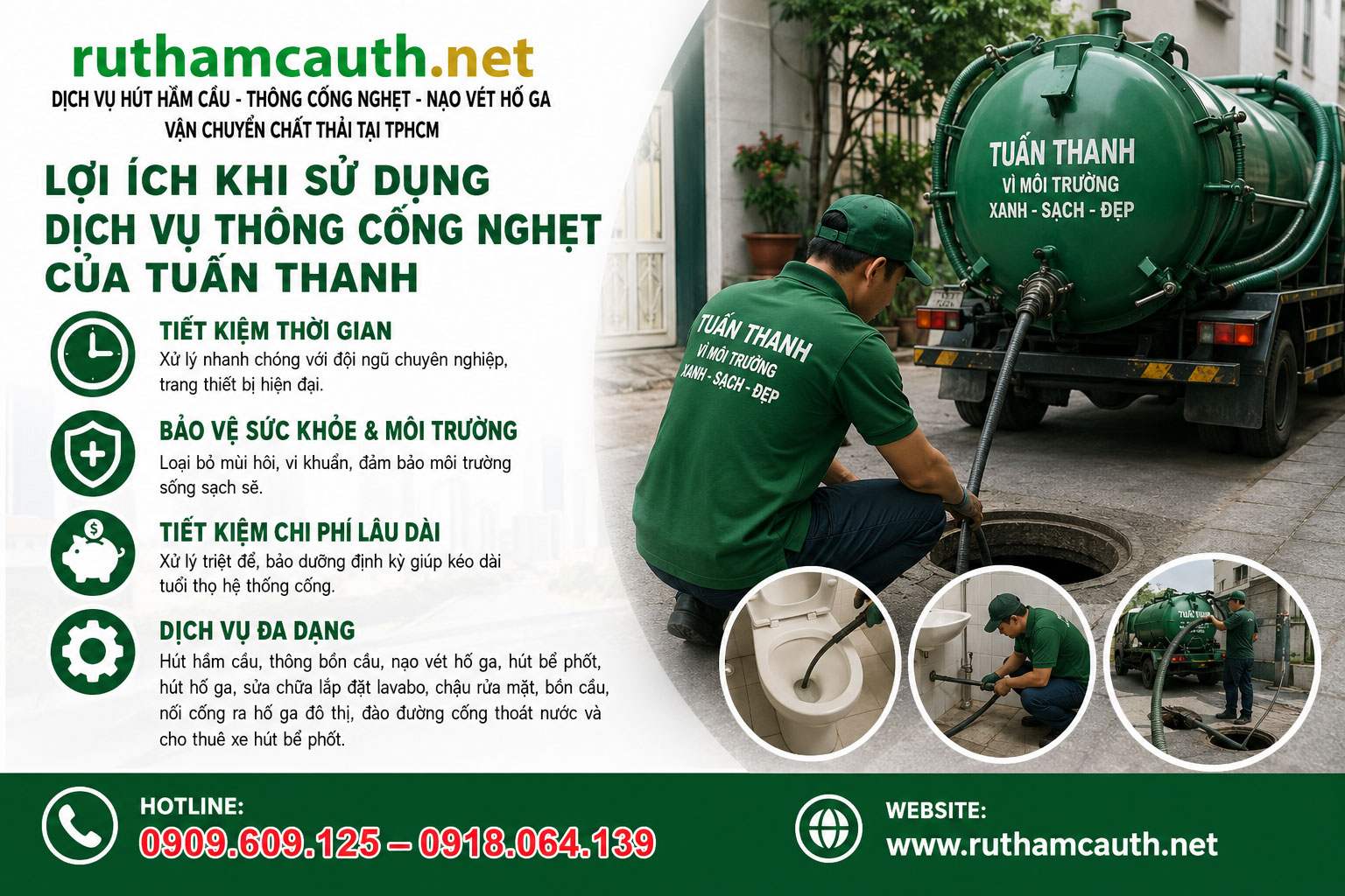 Lợi Ích Khi Sử Dụng Dịch Vụ Thông Cống Nghẹt Của Tuấn Thanh
