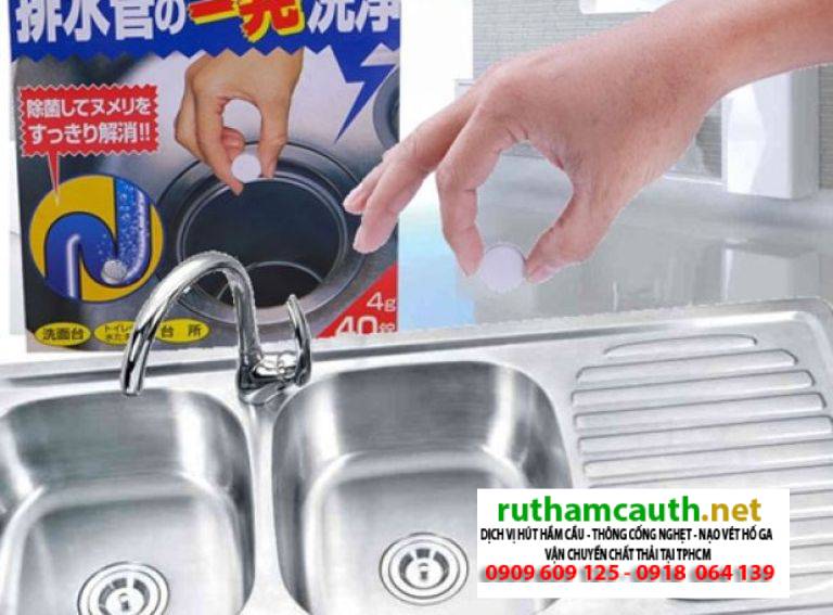 Review 4 Viên Thông Cống Của Nhật Giá Rẻ, Thông Tắc Nhanh