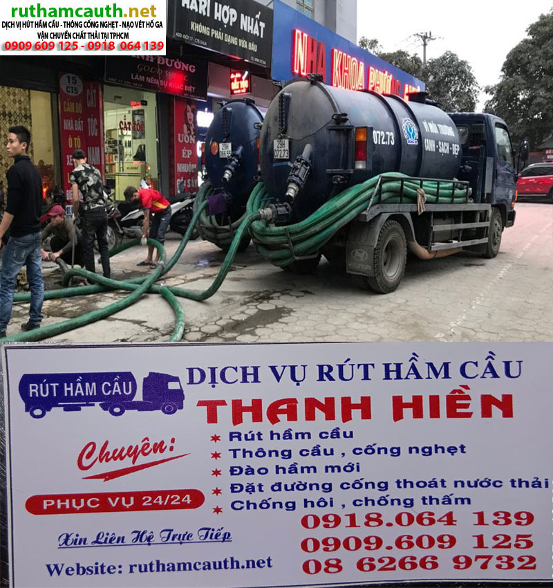 Dịch vụ hút hầm cầu chợ dân sinh – khu buôn bán tập trung