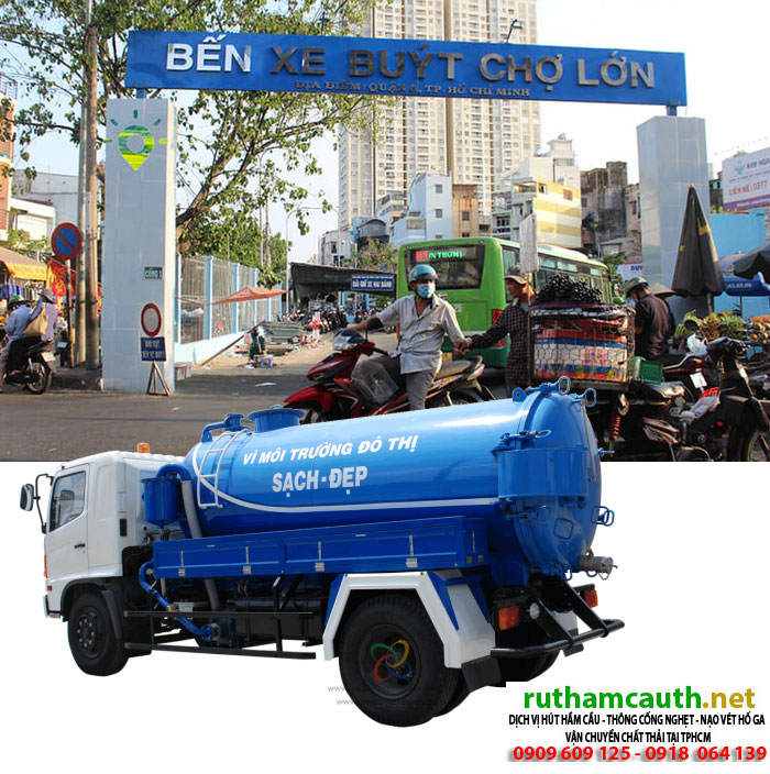 Dịch vụ rút hầm cầu tại bến xe Chợ Lớn