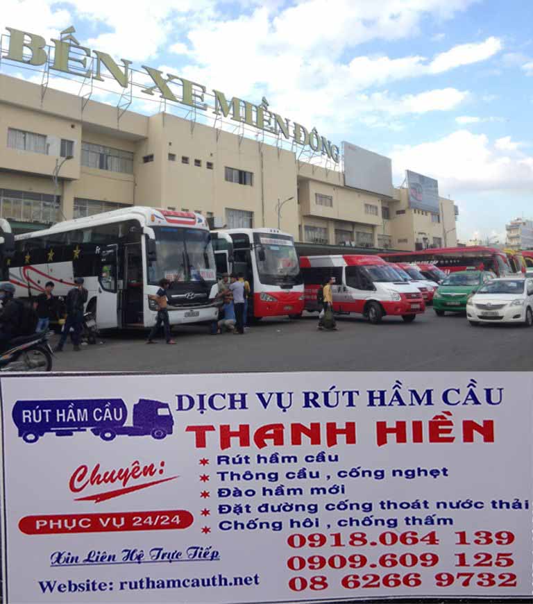 Dịch vụ thông cống nghẹt bồn cầu bến xe Miền Đông