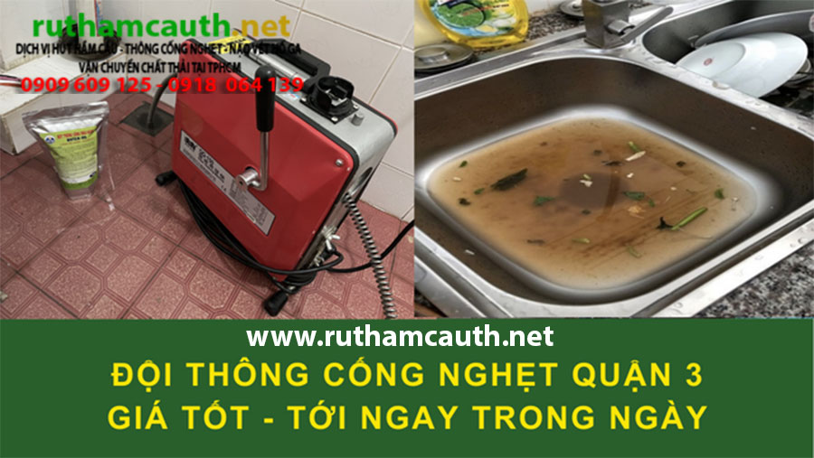 Bảng Báo Giá Dịch Vụ Thông cống nghẹt Quận 3