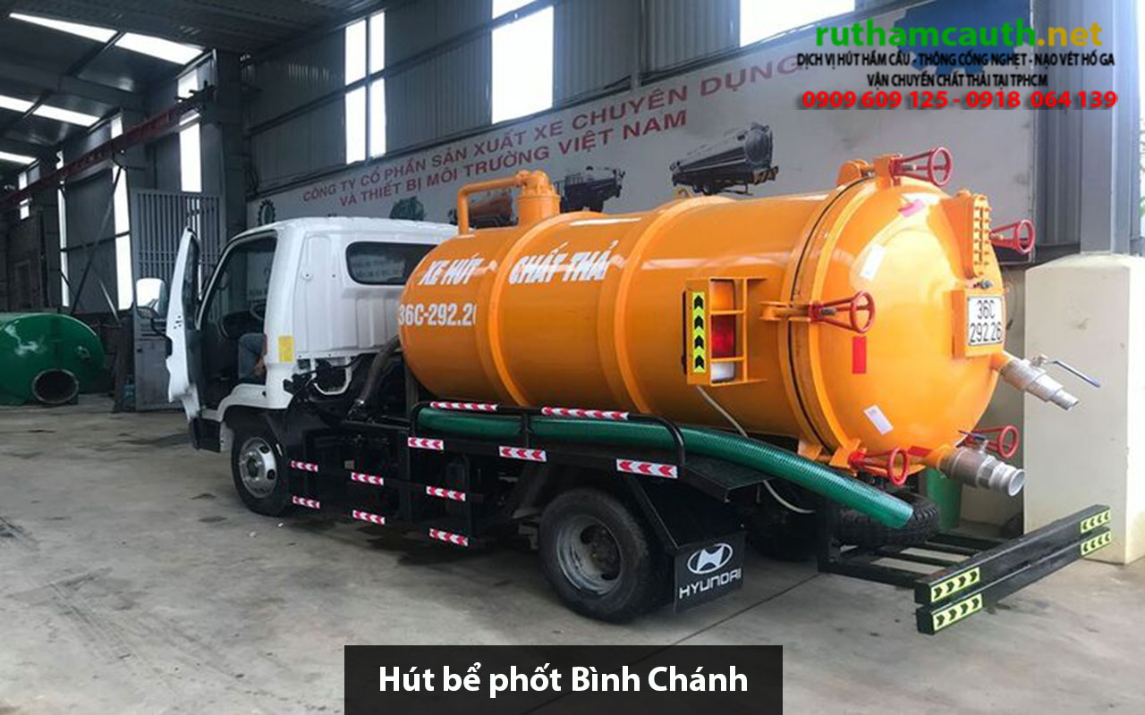 Báo giá xe hút bể phốt Bình Chánh giá rẻ