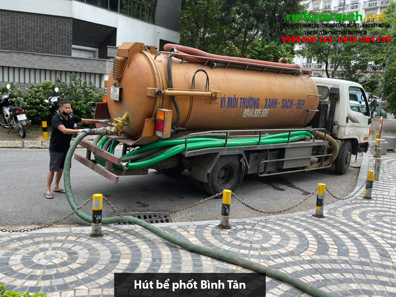 Báo giá xe hút bể phốt Quận Bình Tân giá rẻ
