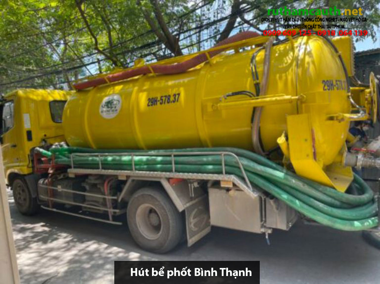 Báo giá xe hút bể phốt Quận Bình Thạnh giá rẻ