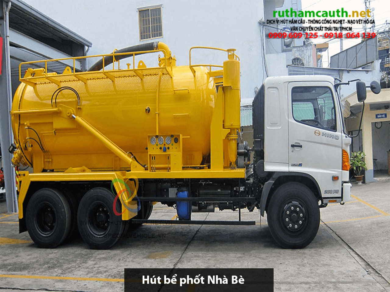 Báo giá xe hút bể phốt Nhà Bè giá rẻ