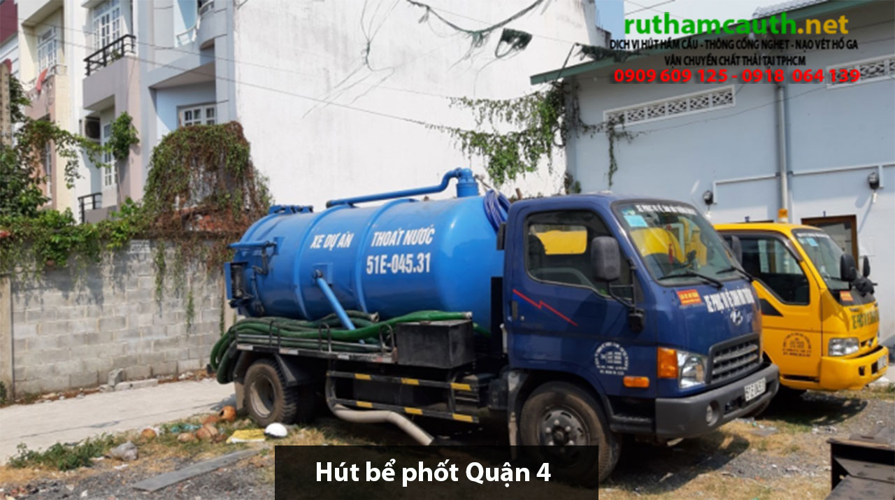 Báo giá xe hút bể phốt Quận 4 giá rẻ