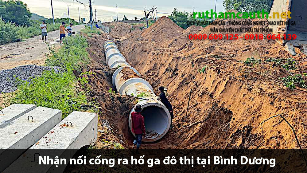 Bảng báo giá nhận nối cống ra hố ga đô thị Bình Dương