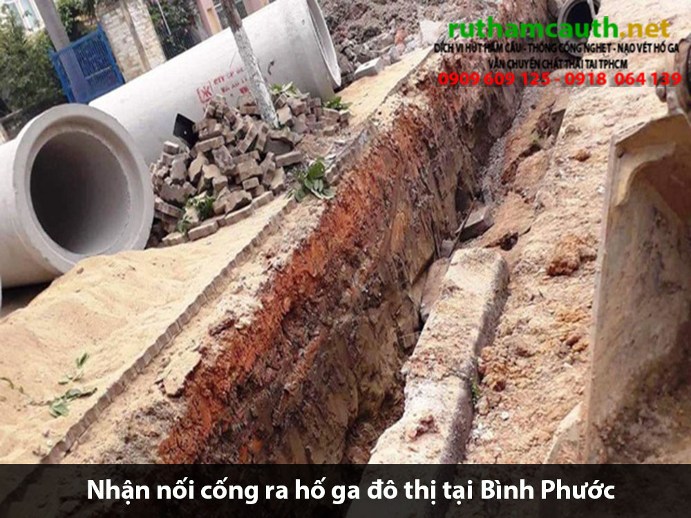 Bảng báo giá nhận nối cống ra hố ga đô thị Bình Phước