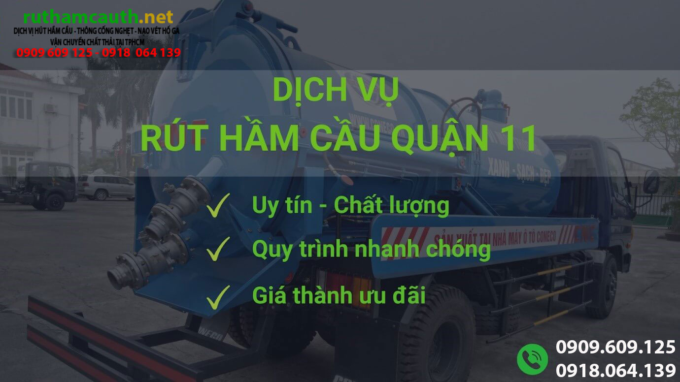 Bảng Báo Giá Dịch Vụ Rút hầm cầu Quận 11