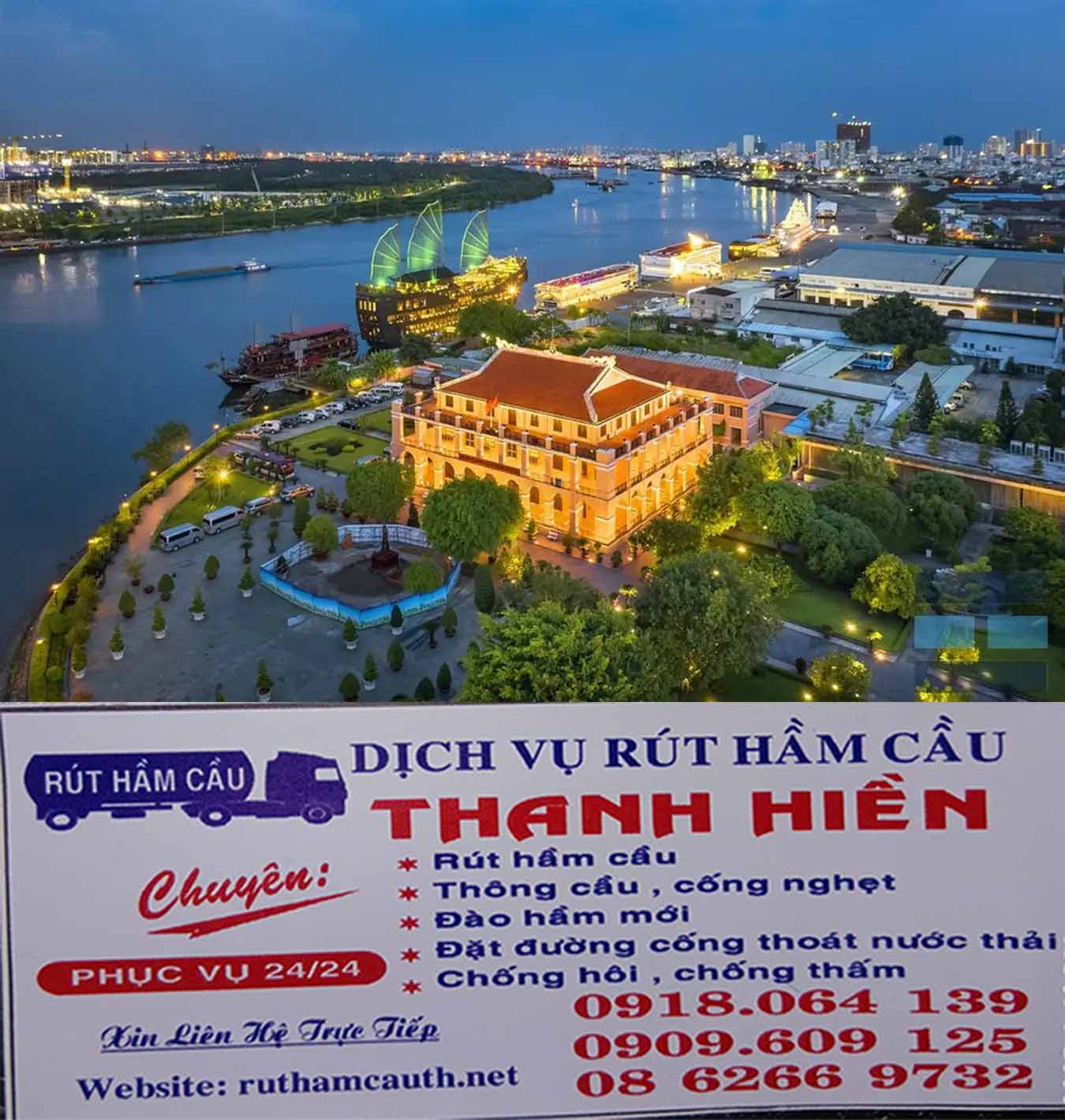 Rút hầm cầu tại cảng Nhà Rồng quận 1