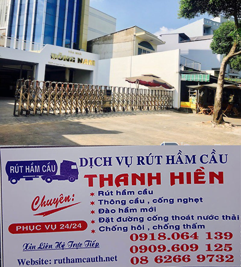 Rút hầm cầu tại tòa nhà văn phòng Quận Tân Phú 