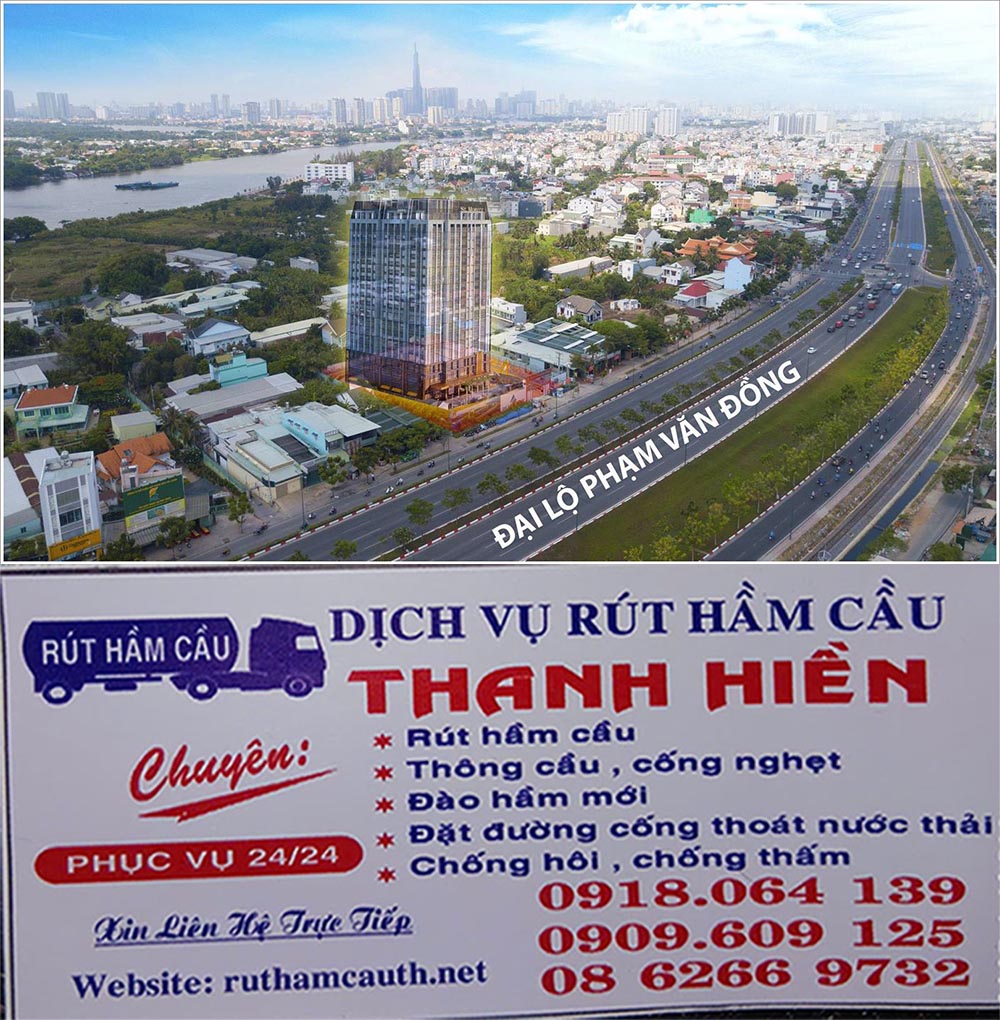Rút hầm cầu tại tòa nhà văn phòng thành phố Thủ Đức