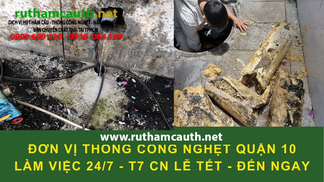 Bảng Báo Giá Dịch Vụ Thông cống nghẹt Quận 10