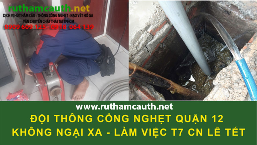 Bảng Báo Giá Dịch Vụ Thông cống nghẹt Quận 12